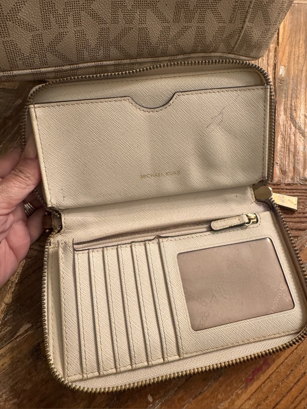 Michael Kors Logo Tote with Matching Wallet - Picture 9 of 16
